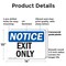 Signmission Exit Sign, Plastic, 14 in W, 10 in H, Exit Only OS-2PACK-NS-P-1014-L-12232 - alternate 8